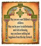 Irish Wedding Blessing Tapestry Throw Blanket