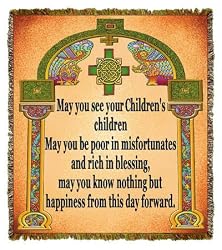 Irish Wedding Blessing Tapestry Throw Blanket