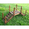 Garden bridge cedar burnt brown stain finish decorative
