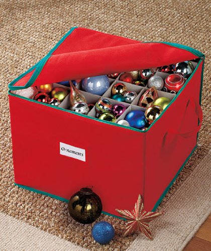 Holiday Ornament Storage Box w/ Handles Holiday Christmas Décor Holiday Ornament Storage Box w/ Handles Holiday Christmas Décor