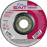 SAIT 20063 Type 27 Grinding Wheel, 4-1/2 x 1/4 x 7/8, A24R, 25-Pack