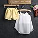 Baby Girls Summer Clothes Yellow Vest+pants Sets Outfits 2pcs Top Shorts Suits (2-3Y)