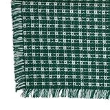 14 X 20 Hand Loomed Homespun Placemats (Set of 4), Evergreen/White