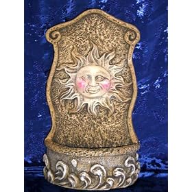 CELESTIAL SOLAR SUN ART MAGIC WISH MYSTIC PLANTER WALL DECOR PLAQUE