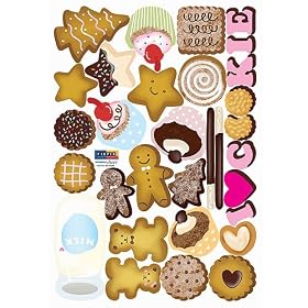 Easy Instant Decoration Wall Sticker Decal - I Love Cookies Cookie Sweet Treats