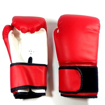 【クリックで詳細表示】Amazon.co.jp ｜ [シンプルデザイン] ボクシング グローブ 左右 2個 セット 10オンス ダイエット ボクササイズ に ( 赤 レッド ) ｜ スポーツ＆アウトドア 通販