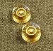 A Set of two Guitar Speed Knobs Fits Les Paul - AMBER Gold