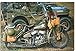 1942 Harley-davidson WLA Military, Metal Tin Sign, Size 8