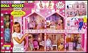 New 139 PC Doll House Set 2 Story 6 Rooms Fits Barbie Dollhouse