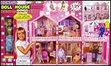 New 139 PC Doll House Set 2 Story 6 Rooms Fits Barbie Dollhouse