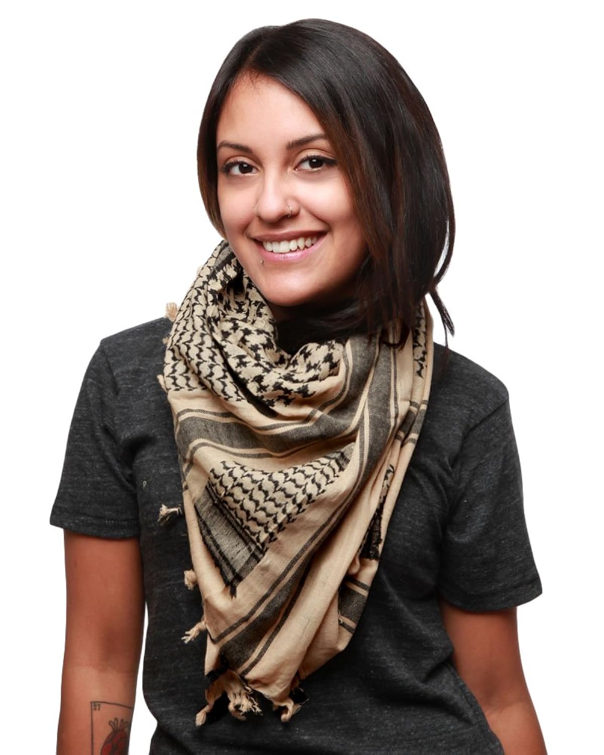 SHEMAGH Keffiyeh Headdress Arab Scarf Desert Face Wrap Skulls and Tactical