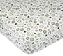 Carters Easy Fit Printed Crib Fitted Sheet, Ecru/Brown Circles