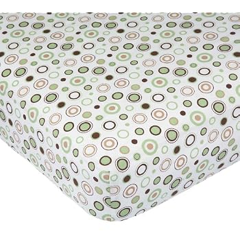 Set A Shopping Price Drop Alert For Carters Easy Fit Printed Crib Fitted Sheet, Ecru/Brown Circles