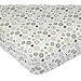 Carters Easy Fit Printed Crib Fitted Sheet, Ecru/Brown Circles