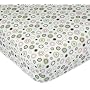 Carters Easy Fit Printed Crib Fitted Sheet, Ecru/Brown