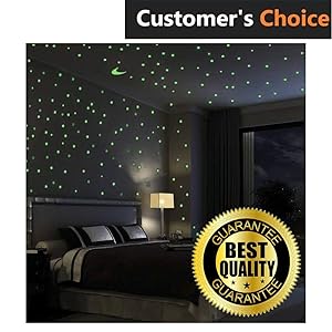 Premium Glow In The Dark Stars Wall Stickers 100 Glowing Stars