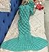 LAGHCAT Mermaid Tail Blanket with Scale Knit Crochet Mermaid Blanket for Kids,Sleeping Blanket,56