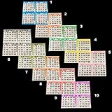 Bingo Paper Cards - 4 cards - 10 sheets - 50 packs of 10 sheets - 2000 cards