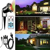 Noza Tec Christmas Outdoor Low Voltage Waterproof Star Show Projector, Landscape Projector, Holiday Landscape Light with Wireless Remote Control, Red and Green
