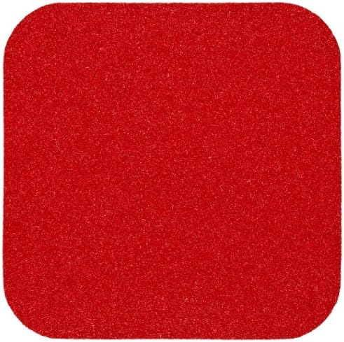 Jessup Safety Track 3315 Commercial Grade Non-Slip High Traction Safety Tape (60-Grit, Safety Red, 5.5-Inch x 5.5-Inch, Pack of 50)