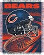Chicago Bears Spiral Series Jacquard Throw Blanket - NFL Football Fan Shop Sports Team Merchandise