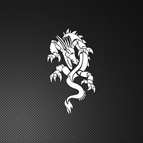 Decor Decal High Detail Dragon Weatherproof Teen room Speciality Las White (10 X 5.56 In)