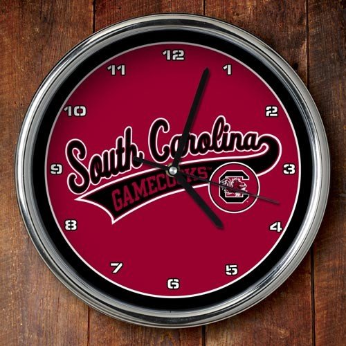 South Carolina Gamecocks 12'' Chrome Clock Picture