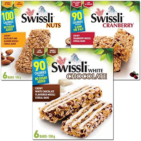 Swissli Muesli Cereal Bars Variety Pack - 3 Pack ...