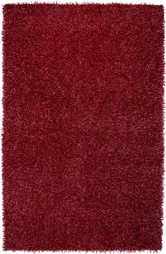 Rizzy Rugs ST-1939 9-Foot by 12-Foot Straw Area Rug, Shag Lipstickred/Red