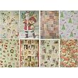Cavallini Christmas Assortment Decoupage Gift Wrap Paper, 8 Different Sheets