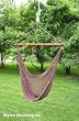 Deluxe Large Dark Brown Rope Hammock Swing Chair Extra Soft Poly Rope