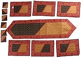 Thirteen Piece Tri-Color Banarasi Dinner Set with Golden Thread Weave and B ....