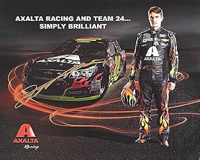 AUTOGRAPHED 2014 Jeff Gordon #24 Axalta Racing Team FLAMES Hendrick Motorsports (Signed 8X10 Picture) NASCAR Glossy Photo with COA