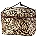DATEWORK Women Leopard Print Cosmetic Bags (Brown)