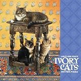 1000 Piece Ivory Cats-Gemma on the Jacobean Stool