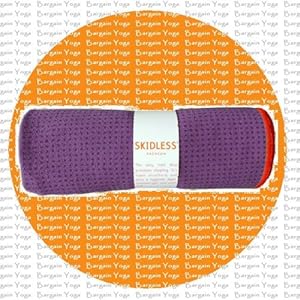 Purple yogitoes SKIDLESS mat size yoga towel