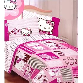 Hello Kitty Bedding Set Twin Pink Comforter Sheets Twin Bed
