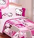 Hello Kitty Bedding Set Twin - Pink Comforter Sheets - Twin Bed