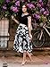 PERSUN Women Floral Midi A-Line Skater Skirt