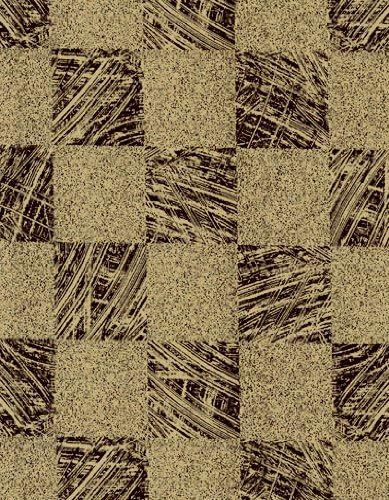 Twisted Checkmate 1 1/2" Squares Series 9809 Goldenrod Vinyl Tablecloth 54" X 75' Roll