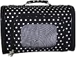 Designer Dog Carrier-Black w/White Paw Prints