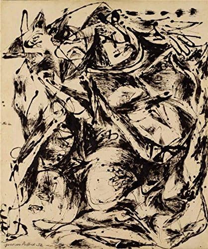 The Cotton Canvas of oil painting 'Jackson Pollock,No.6,1952' ,size: 24x29 inch / 61x73 cm ,this Amazing Art Decorative Canvas Prints is fit for dining Room artwork and Home gallery art and Gifts