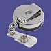 Office Products : ID Card Reel, Belt Clip, 25, 12/BX, Black/Chrome