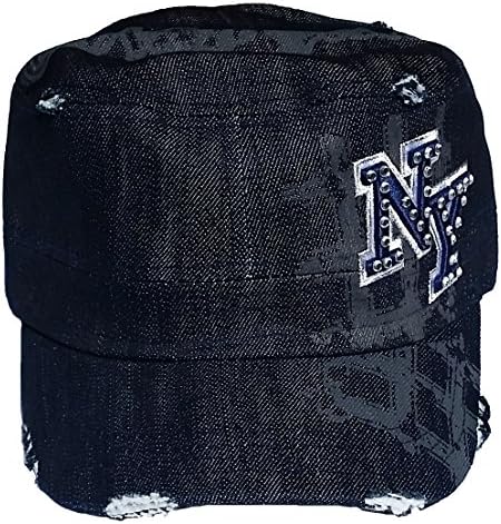 Castro/cadet Denim-look New York/ny Hat Cap for Women, Size Adjustable, Navy Blue