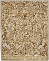 Tibetan Wheel of Life Wall Relief