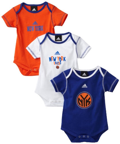 NBA Infant New York Knicks 3 Piece Bodysuit Set - R228Sxkn (Orange, 24 Months)