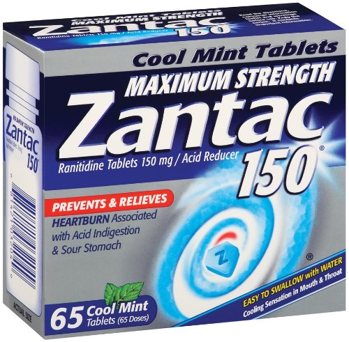 acid_reflux - Zantac 150 mg Tablets Cool Mint 65Count Bottle - B000XVY4MG