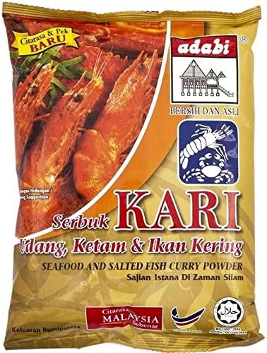 Adabi Seafood &amp; Salted Fish Curry Powder 250g - Pack of 6