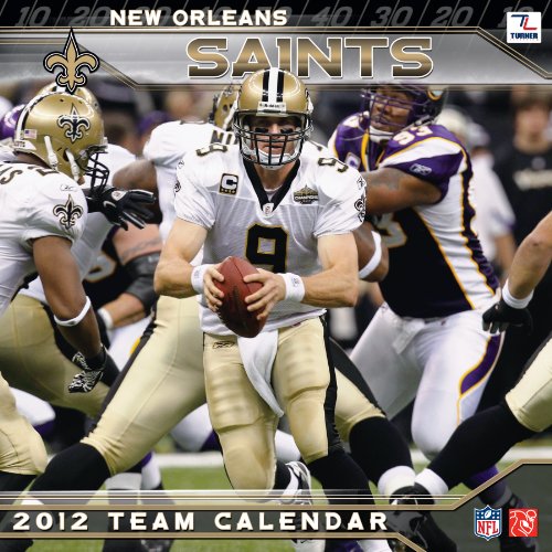2012 NEW ORLEANS SAINTS 12X12 WALL CALENDAR