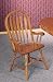 Set of 2 Dining Arm Chairs Windsor Style Oak Finish